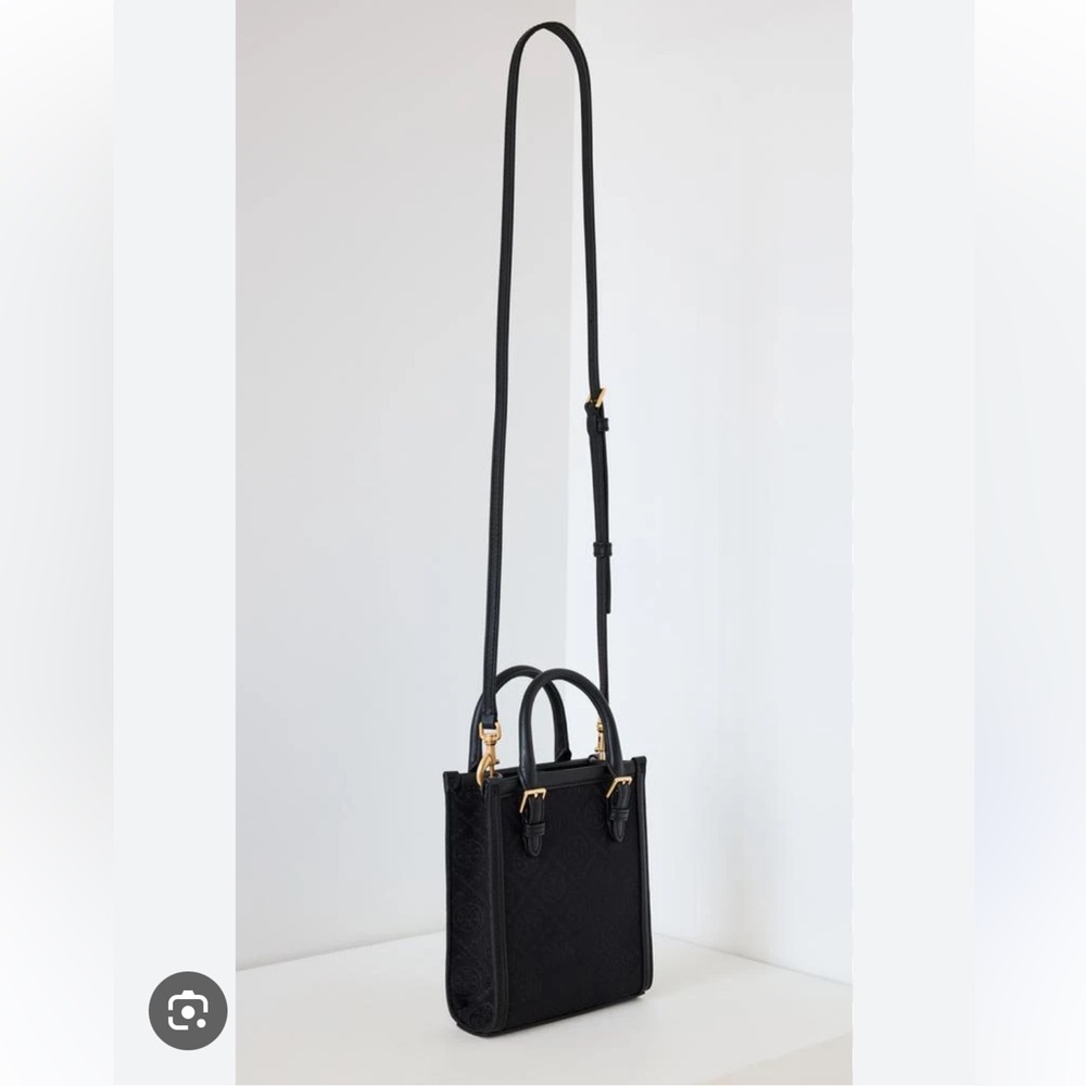 Tory Burch Black Canvas Monogram Mini Bag - Picture 10 of 10